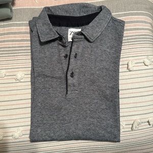 Navy Blue short sleeve with buttons
